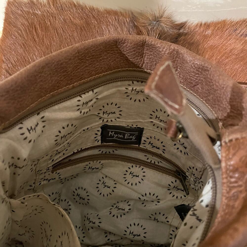 Myra Bag Dynamic Leopard Print Cowhide Leather Ba… - image 3